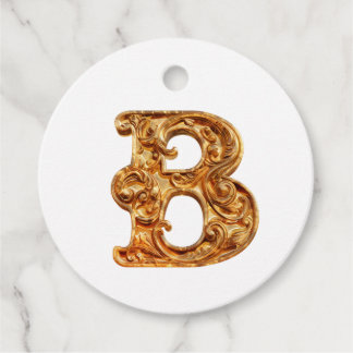 Etiquetas Para Recuerdos Ornamento del Monograma B Amber - Diseño del Perso