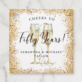 Etiquetas Para Recuerdos Oro 50° Aniversario Boda