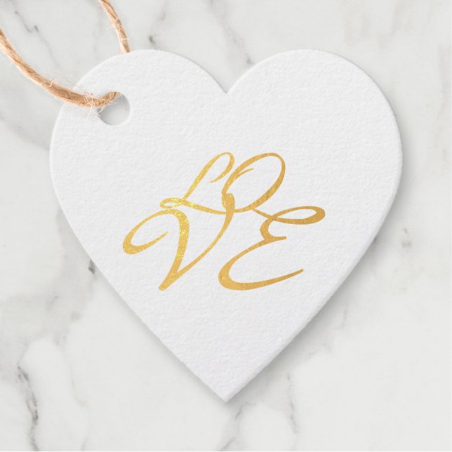Etiquetas Para Recuerdos Oro Rosa Amor Color Caligrafía Escritura (Anverso)