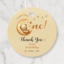 Osito Bebé Dormido En La Luna 1er Cumpleaños