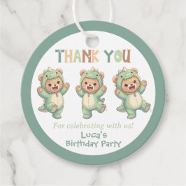 Etiquetas Para Recuerdos Osito de peluche lindo gracias dinosaurio cumpleañ