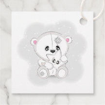 Oso Blanco Adorable Sosteniendo Estrella