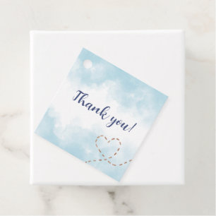 Etiquetas Para Recuerdos Oso de avión azul - Baby Shower