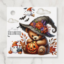 Oso de peluche brujo de Halloween
