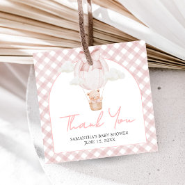 Etiquetas Para Recuerdos Oso Rosa Casi Espera Baby Shower 