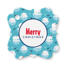 Osos polares cortos en el patrón de Navidades Sant