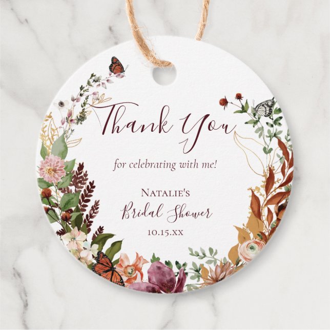 Etiquetas Para Recuerdos Otoño  (Anverso)