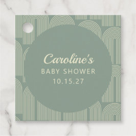 Etiquetas Para Recuerdos Otoño moderno Sage Green Baby Shower