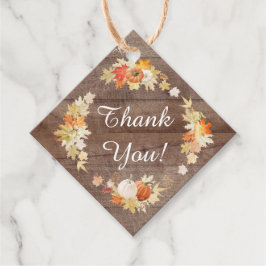 Etiquetas Para Recuerdos Otoño rústico deja a la calabaza el favor de la du