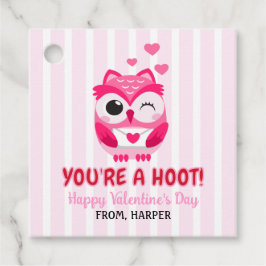 Etiquetas Para Recuerdos Owl Valentines Pink Hearts Gift Tags