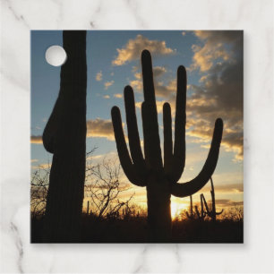 Etiquetas Para Recuerdos Paisaje del desierto de Saguaro Sunset II Arizona