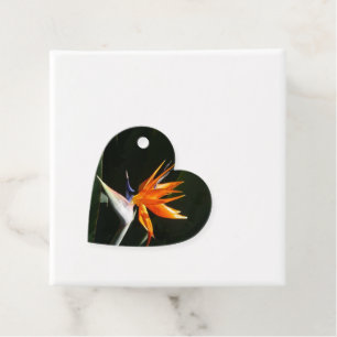 Etiquetas Para Recuerdos Pájaro del Naranja del paraíso Flor tropical
