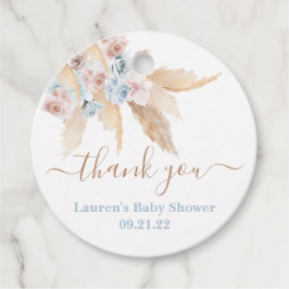 Etiquetas Para Recuerdos Pampas Grass Baby Shower Boy Favor Tags