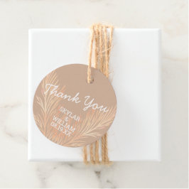 Etiquetas Para Recuerdos Pampas Grass Boda Trendy Boho Gracias