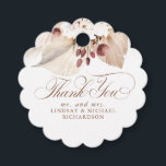 Etiquetas Para Recuerdos Pampas Grass Floral Boho Exótico Gracias<br><div class="desc">Pampas hierba y flores pastel suave exótico</div>