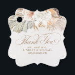 Etiquetas Para Recuerdos Pampas Grass Floral Boho Gracias<br><div class="desc">Pampas hierba y flores pastel suave exótico</div>