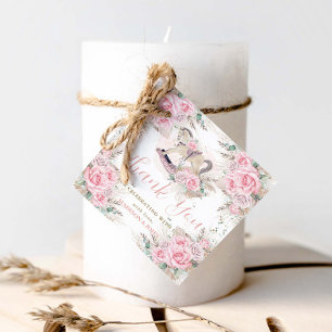 Etiquetas Para Recuerdos Pampas Grass Pink Floral Rocke Horse Baby Shower