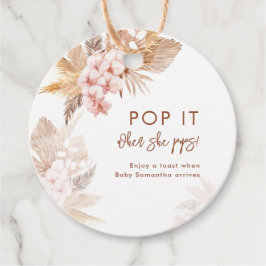 Etiquetas Para Recuerdos Pampas Grass Terracotta Pop It Chica Baby Shower