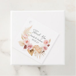 Etiquetas Para Recuerdos Pampas hierba boho flor acuarela boda favor