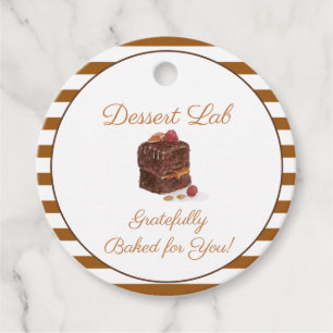 Etiquetas Para Recuerdos Panadería acuarela Dulces Brownie Grately Baked