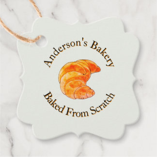 Etiquetas Para Recuerdos Panadería de Croissants Personalizados Horneados d
