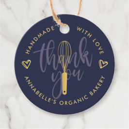Etiquetas Para Recuerdos Panadería Gold Whisk Gracias Código QR