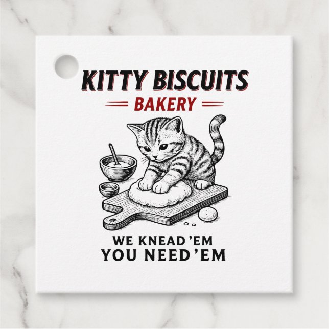 Etiquetas Para Recuerdos Panadería Kitty Biscuits (Anverso)