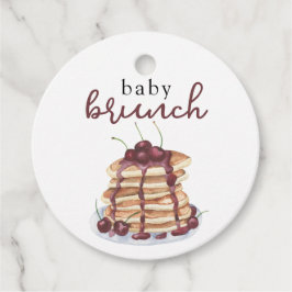 Etiquetas Para Recuerdos Pancakes Sweet Cherry Baby Shower Gracias Tarjeta