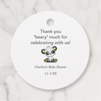 Etiquetas Para Recuerdos Panda baby ducha gracias Favor Favor Tags