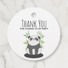 Etiquetas Para Recuerdos Panda blanco y negro lindo en Bambú