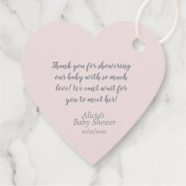 Etiquetas Para Recuerdos Panecillos blancos singulares en Baby Shower rosad