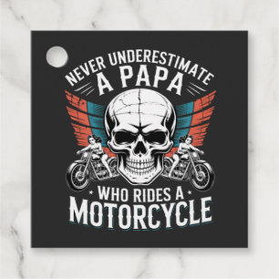 Etiquetas Para Recuerdos Papa Motero Que Monta En Motocicleta