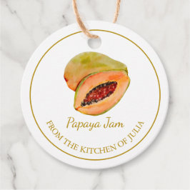 Etiquetas Para Recuerdos Papaya casera simple Jam Hang Tag l White