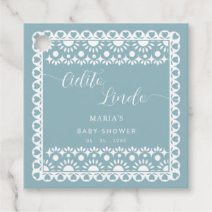 Etiquetas Para Recuerdos Papel mexicano Picado Cielito Lindo Baby Shower