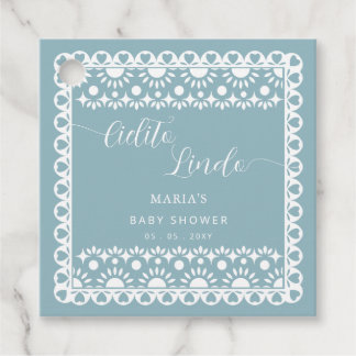 Etiquetas Para Recuerdos Papel mexicano Picado Cielito Lindo Baby Shower