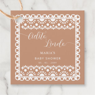 Etiquetas Para Recuerdos Papel mexicano Picado Cielito Lindo Baby Shower