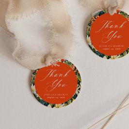 Etiquetas Para Recuerdos Paraiso Tropical Naranja Gracias