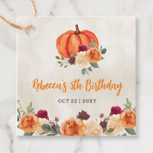 Etiquetas Para Recuerdos Parche de calabaza Naranja Quemado de Caída Cumple
