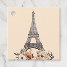 Etiquetas Para Recuerdos Paris Eiffel Tower Beautiful Floral Bridal Shower