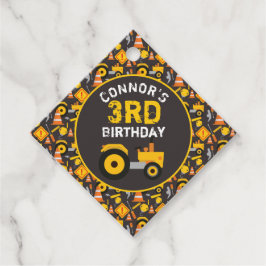 Etiquetas Para Recuerdos Partido de Cumpleaños de la Construcción
