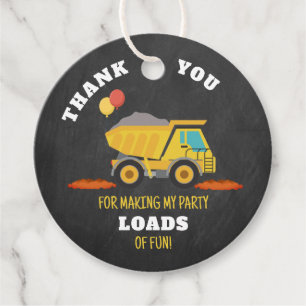 Etiquetas Para Recuerdos Partido de Cumpleaños de la Construcción