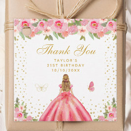 Etiquetas Para Recuerdos Partido de cumpleaños del Chica de pelo de rubia f