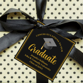 Etiquetas Para Recuerdos Partido de Graduación de Moda Personalizada Gold B