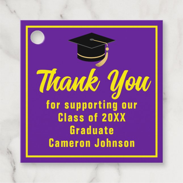 Etiquetas Para Recuerdos Partido de Graduación de Personalizado Graduado de (Anverso)