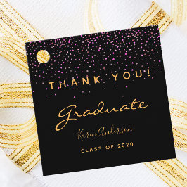 Etiquetas Para Recuerdos Partido de graduación oro morado negro gracias 202