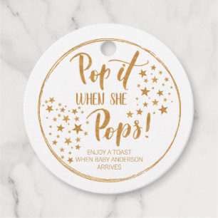 Etiquetas Para Recuerdos ¡Pásalo Cuando Pops! - Baby Shower Favor T