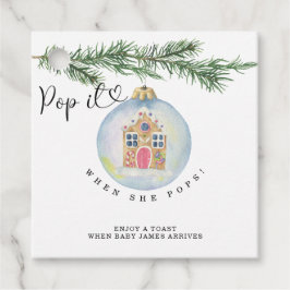 Etiquetas Para Recuerdos Pásalo cuando salga - Rama de invierno -