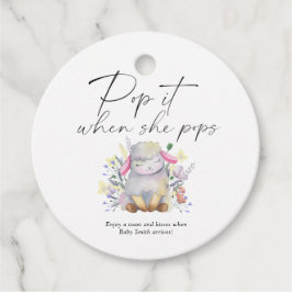 Etiquetas Para Recuerdos Pásalo cuando salta - cordero pequeño -