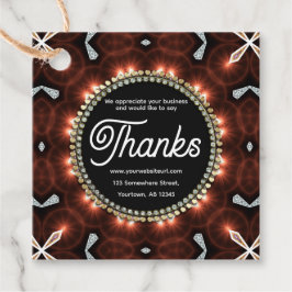 Etiquetas Para Recuerdos Passion Fire Modern Chalkboard Say Gracias
