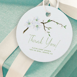 Etiquetas Para Recuerdos Pastel azul floral niño bebé ducha gracias